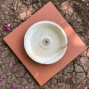 Terra Leaf - 6 inch, Areca Palm Leaf Round Plates (Pack of 25 Pcs)